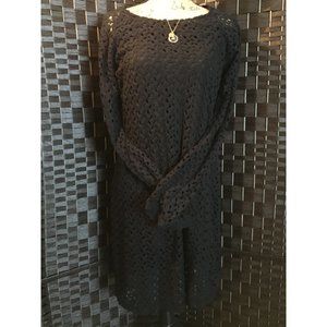 Crochet Knit Dress With Slip Insert (Can Remove For See Thru Look)